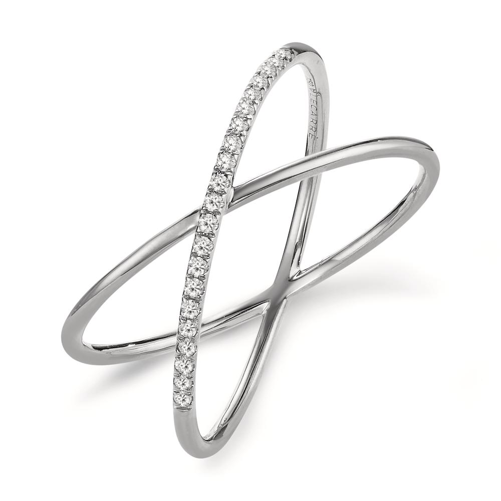 Bague Or blanc 18K Diamant 0.09 ct, 21 Pierres, w-si-605703