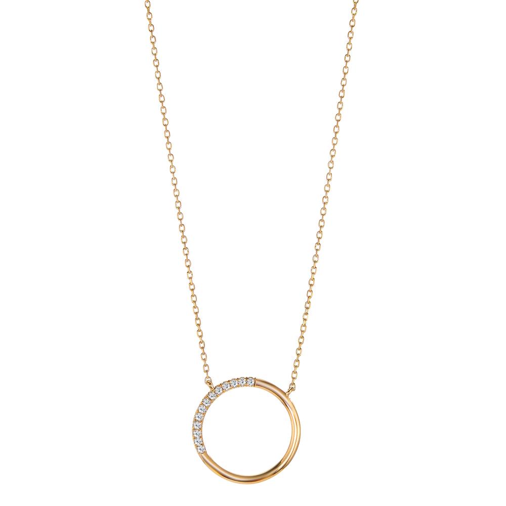 Collier Or rouge 18K Diamant 0.07 ct, 13 Pierres, w-si 40-42 cm-605705