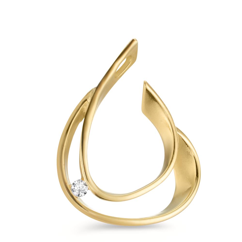 Pendentif Or jaune 9K Zircone-605741