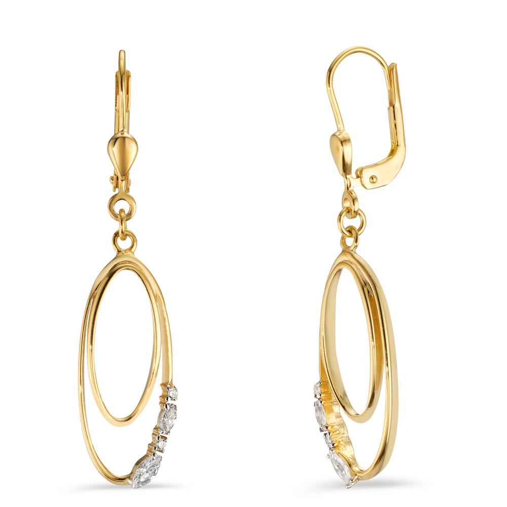 Ohrhänger 375/9 K Gelbgold Zirkonia 8 Steine-605826