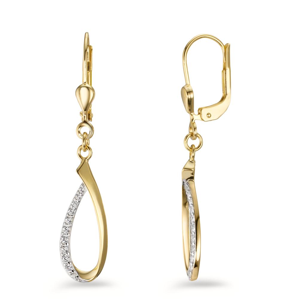Pendant d'oreilles Or jaune 9K Zircone 22 Pierres-605847