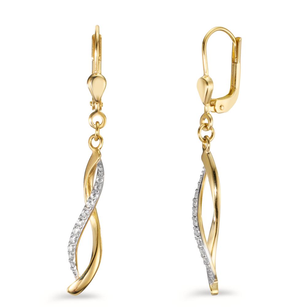 Pendant d'oreilles Or jaune 9K Zircone-605849