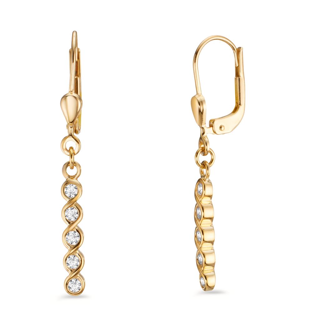 Pendant d'oreilles Or jaune 9K Zircone 10 Pierres-605854