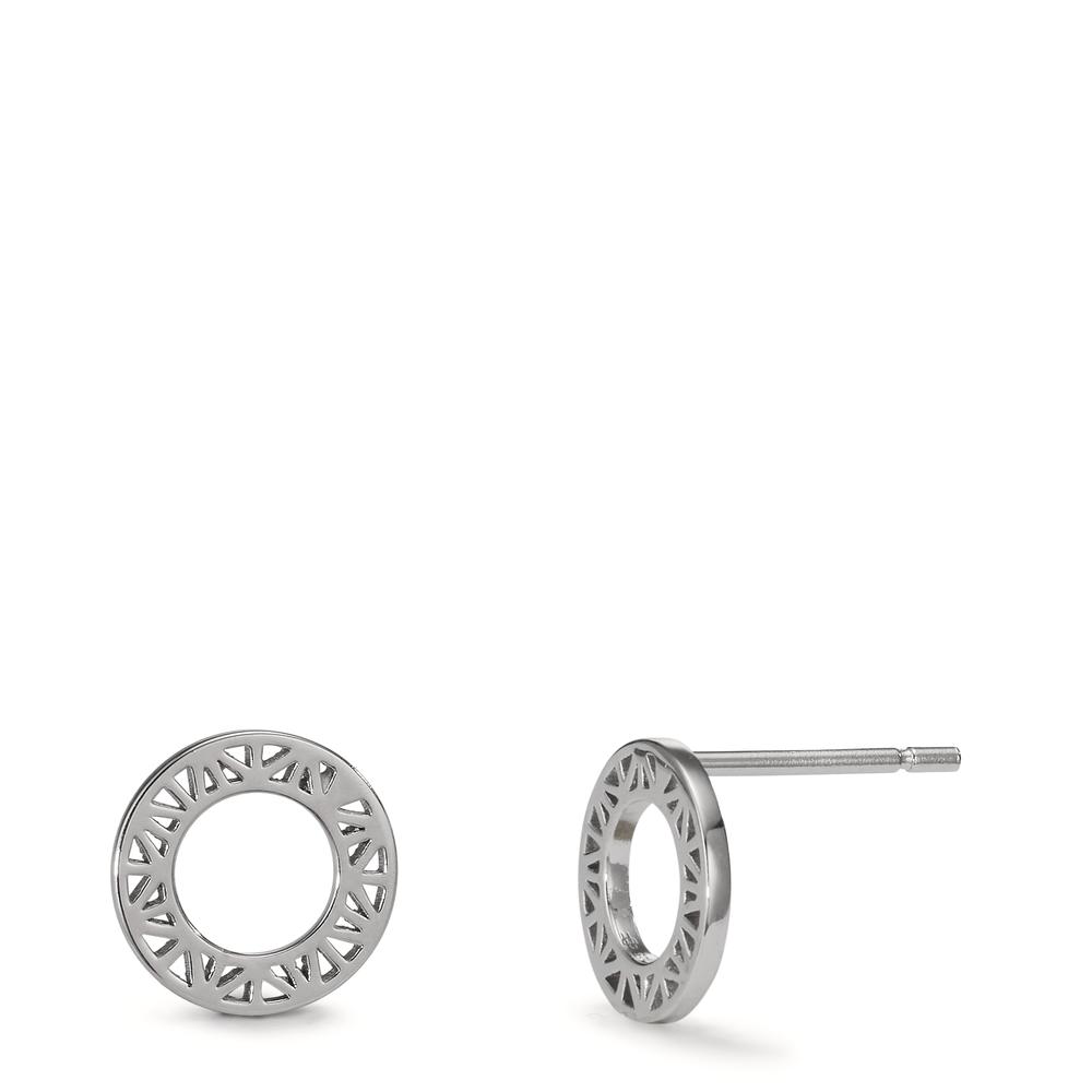 Clous d'oreilles Argent Rhodié Ø9.5 mm-605882