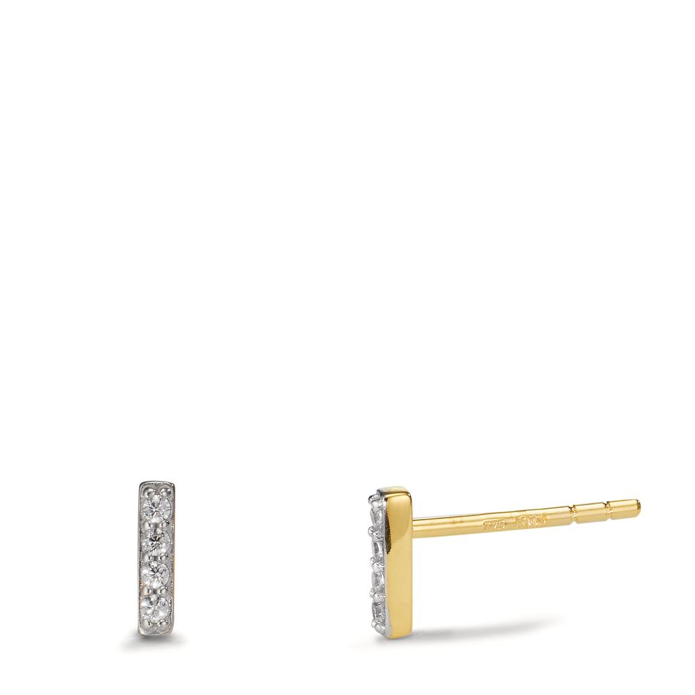 Clous d'oreilles Or jaune 9K Zircone 8 Pierres-605948