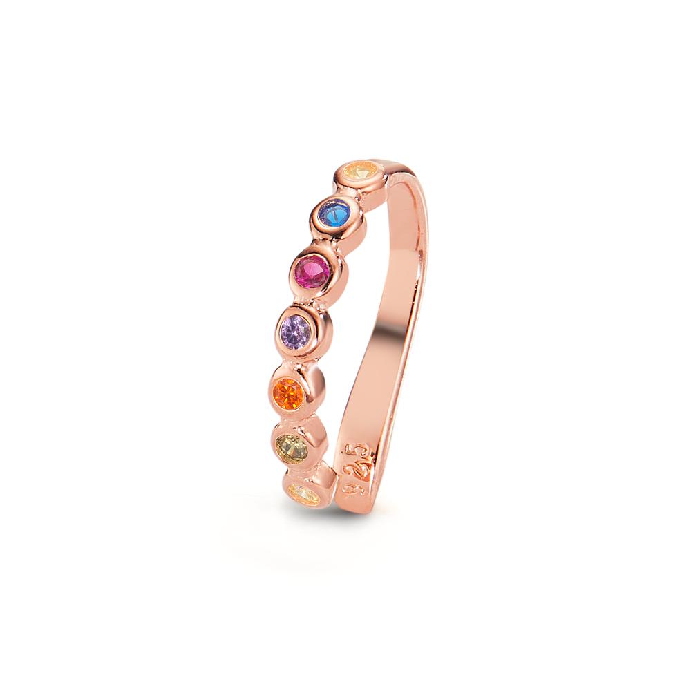 Ear cuff Argent Zircone coloré, 6 Pierres rosé Plaqué or Ø10 mm-605989