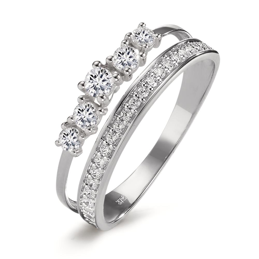 Bague Or blanc 9K Zircone-606048