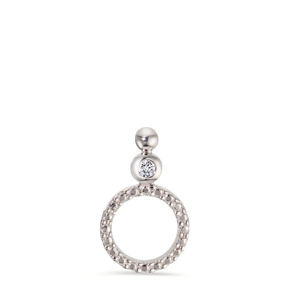 Pendentif Or blanc 18K Diamant 0.02 ct, p1-606088