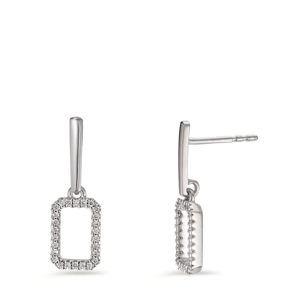 Pendant d'oreilles Or blanc 18K Diamant 0.14 ct, w-si-606101