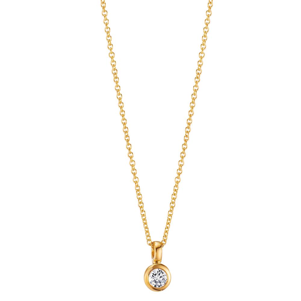 Collier Or jaune 18K Diamant 0.05 ct, w-si 40-42 cm-606132