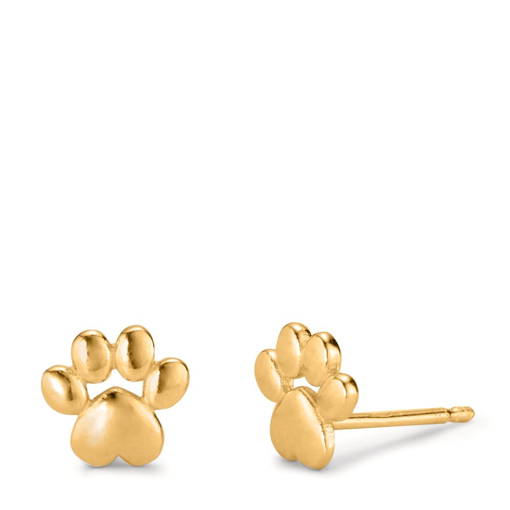 Clous d'oreilles Argent jaune Plaqué or Patte Ø7 mm-606291