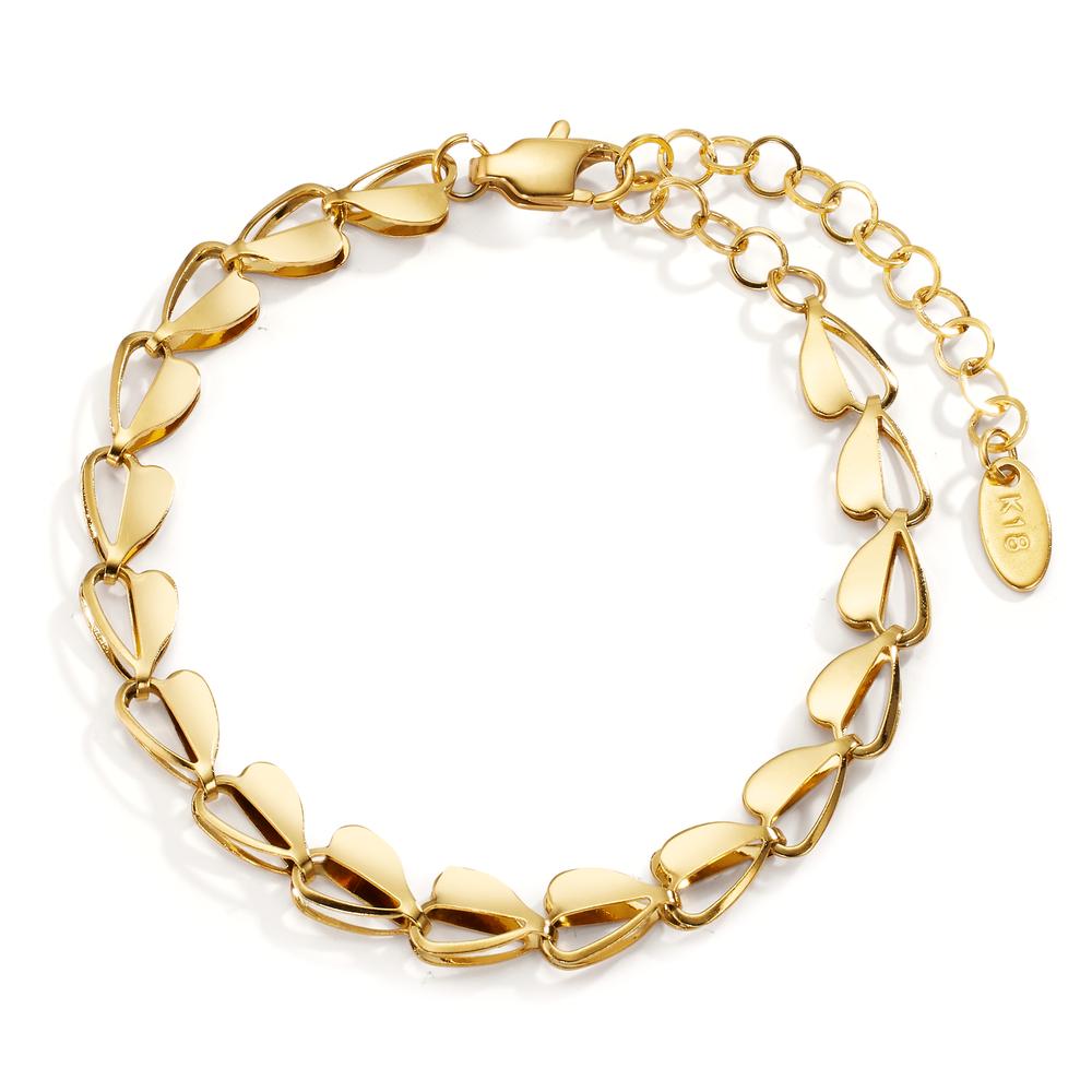 Bracelet Acier inoxydable jaune PVD Coeur 17-22 cm-606292