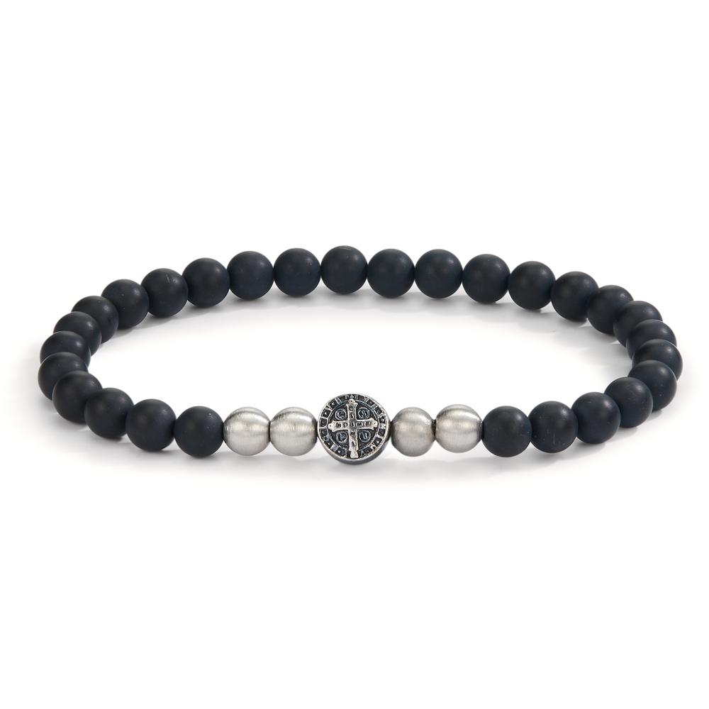 Bracelet Acier inoxydable Agate Croix 20 cm Ø6.5 mm-606323