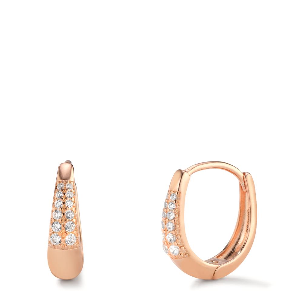 Créoles à charnières Argent Zircone rosé Plaqué or-606379