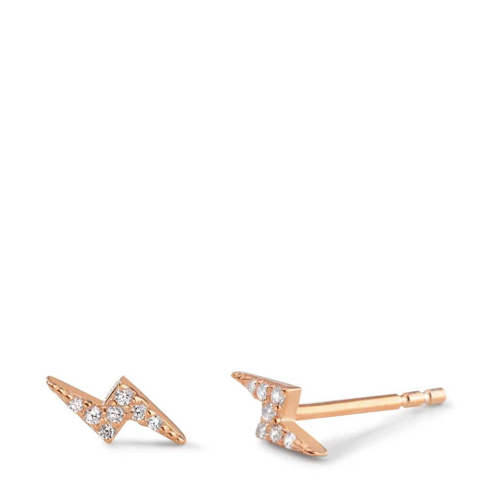 Clous d'oreilles Argent Zircone rosé Plaqué or-606388