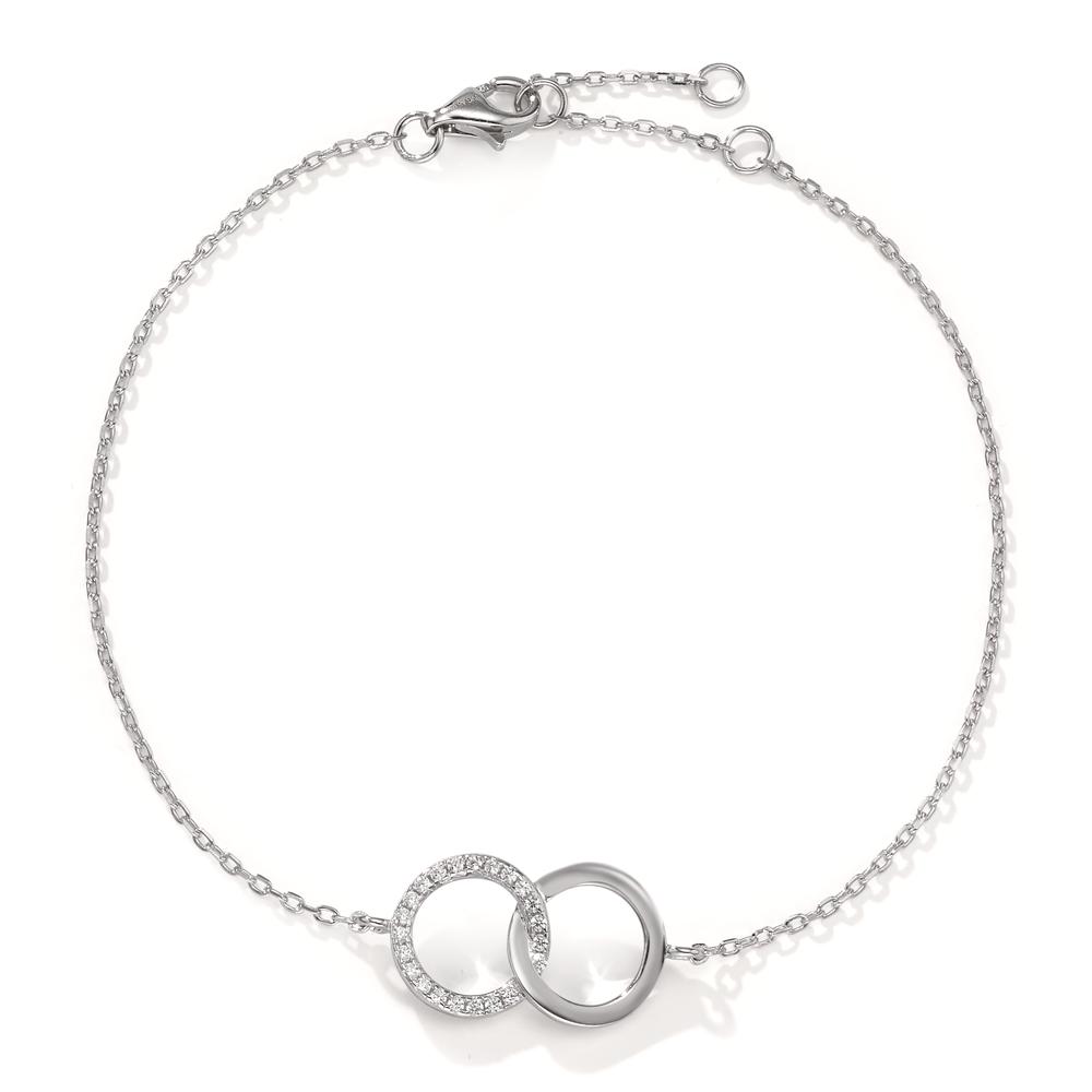 Bracelet Argent Zircone Rhodié 17-20 cm-606458