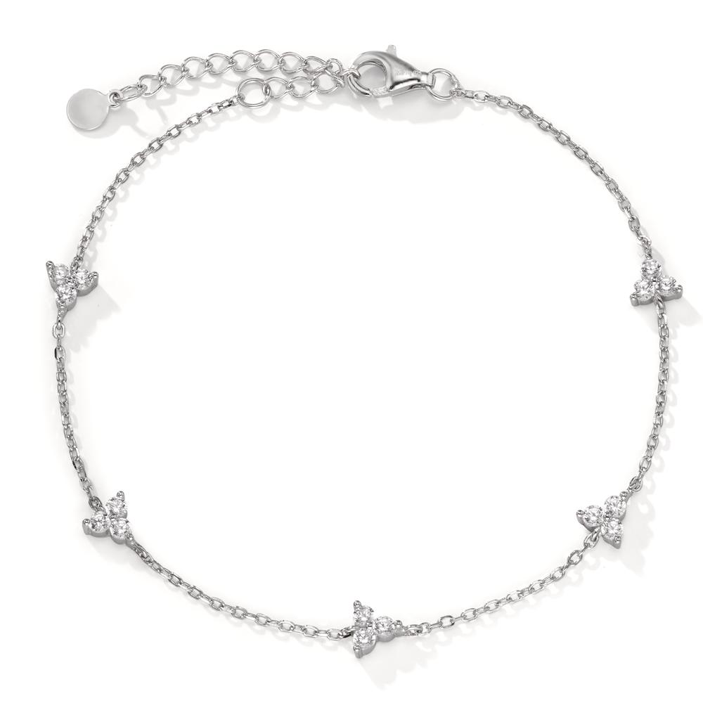 Bracelet Argent Zircone 15 Pierres Rhodié 16-19 cm-606460