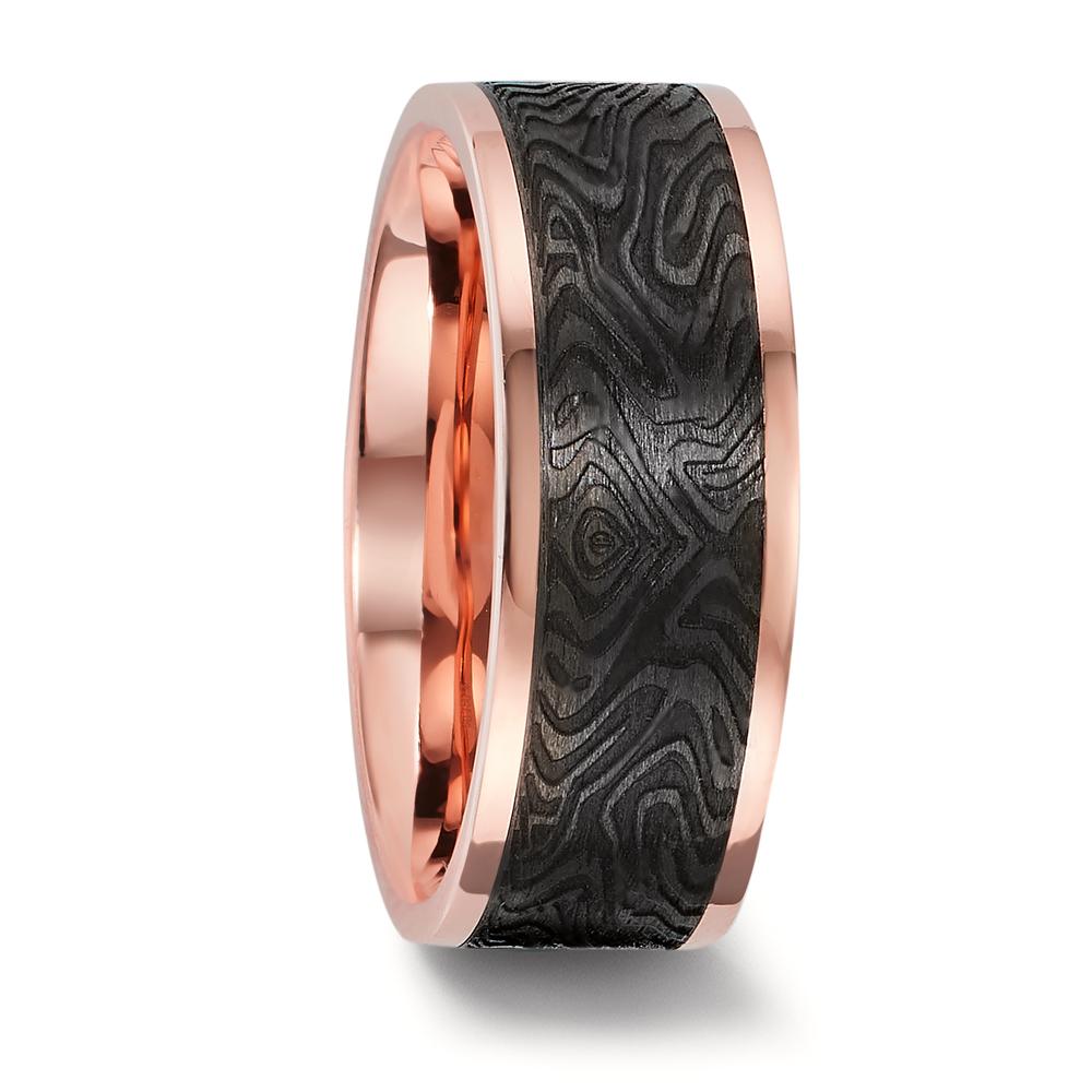 Alliance Or rouge 18K, Carbone-606526