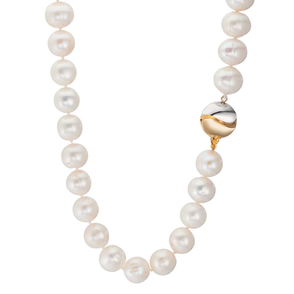 Collier 750/18 K Gelbgold, 750/18 K Weissgold Süsswasserzuchtperle 45 cm-606545