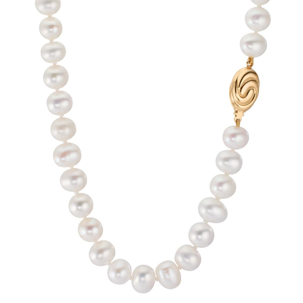 Collier 750/18 K Gelbgold Süsswasserzuchtperlen 8.5-9 mm 45 cm-606546