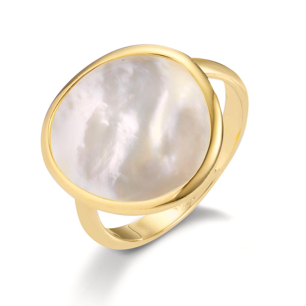 Bague Or jaune 18K nacre Ø16 mm-606563