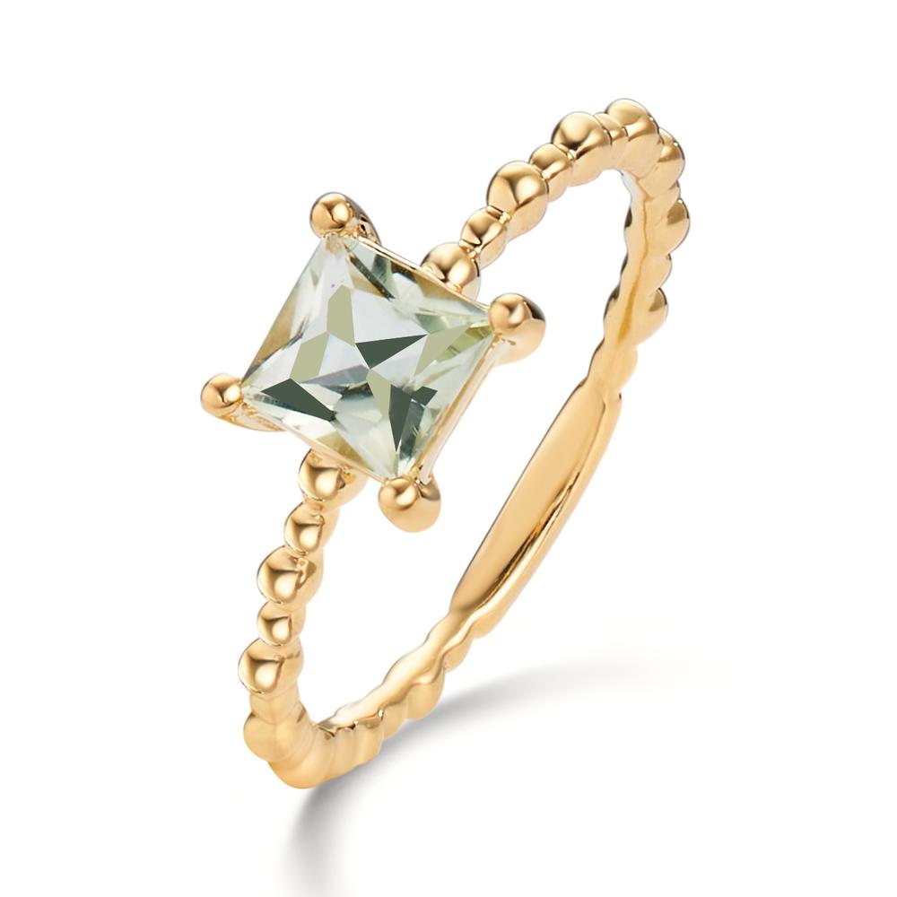 Bague Or jaune 9K Améthyste vert-606752