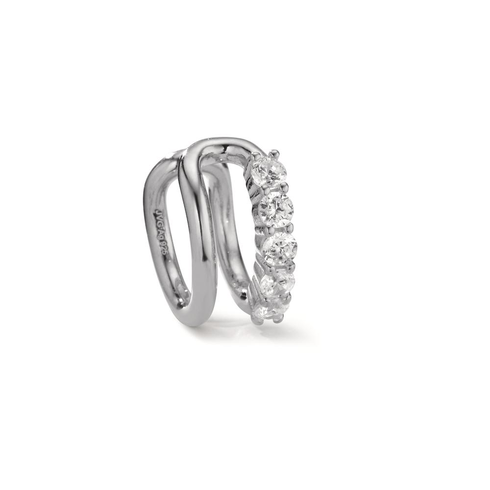 Ear cuff Argent Zircone 5 Pierres Rhodié Ø15 mm-606761