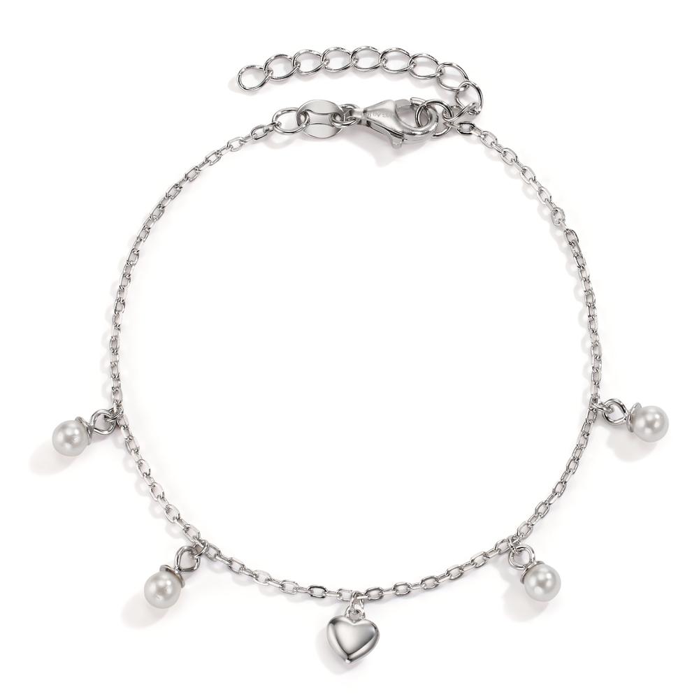 Bracelet Argent Rhodié Coeur 16-19 cm-606819