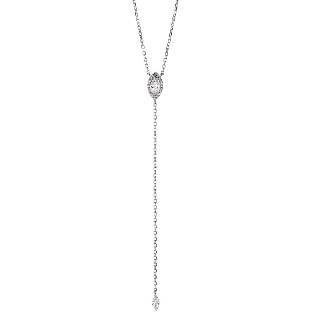 Collier Argent Zircone Rhodié 42-47 cm-606827