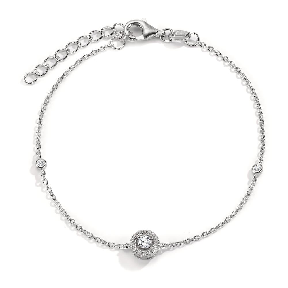 Bracelet Argent Zircone Rhodié 16-19 cm-606839
