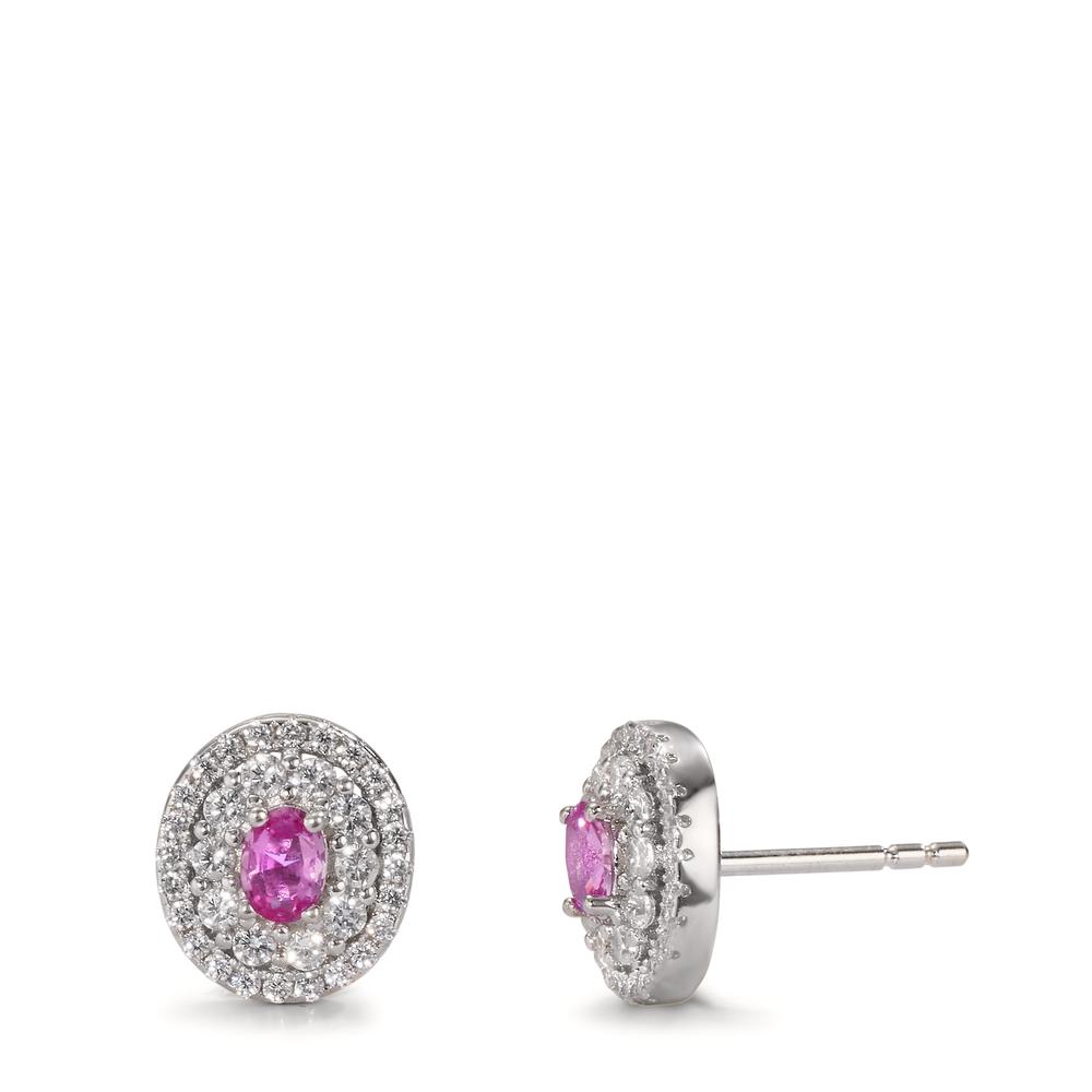 Clous d'oreilles Argent Zircone Rhodié-606842