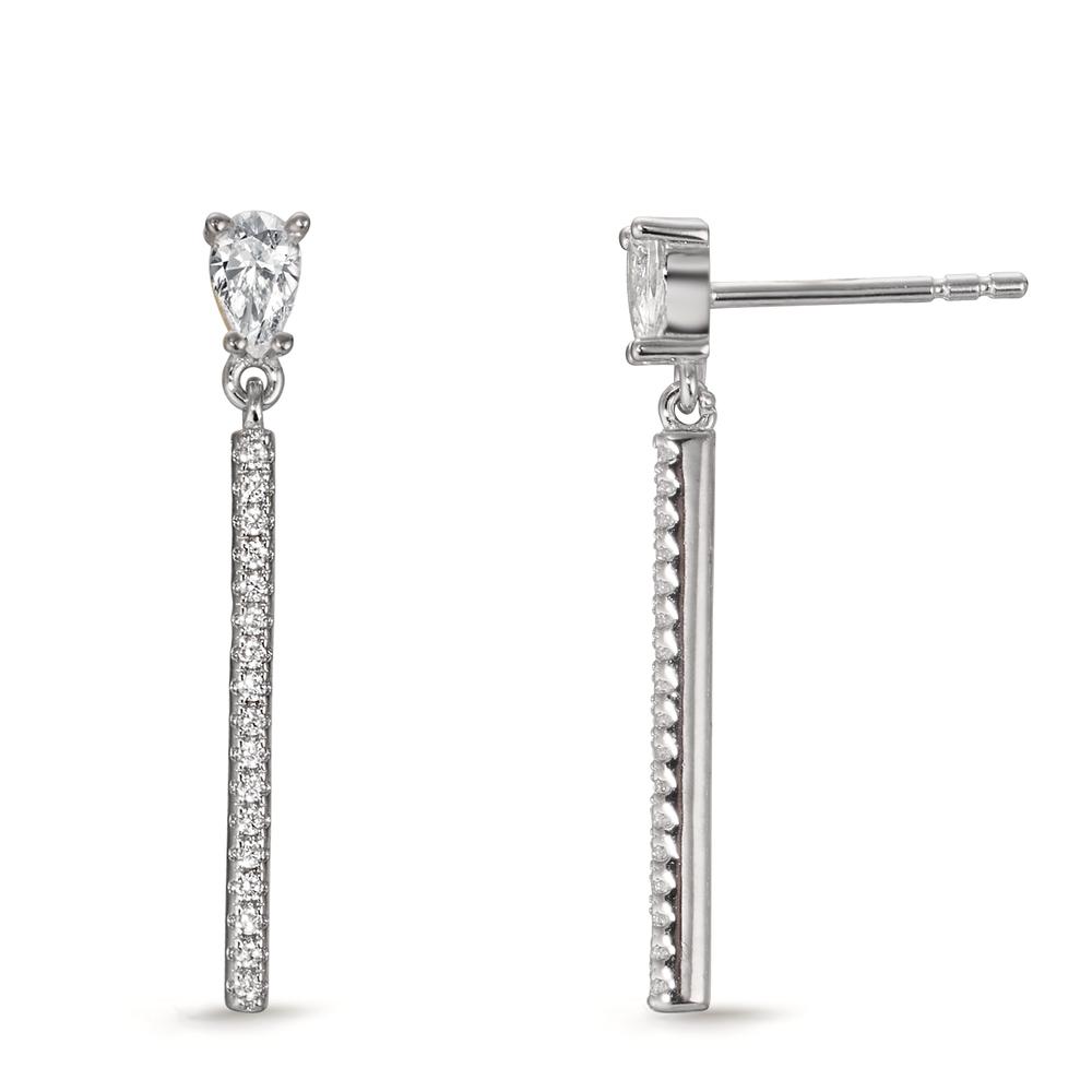 Pendant d'oreilles Argent Zircone Rhodié-606846