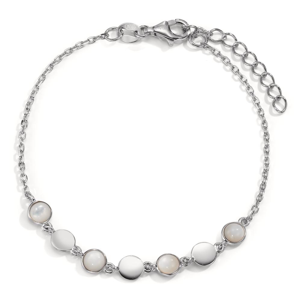Bracelet Argent Rhodié nacre 16-19 cm-606854