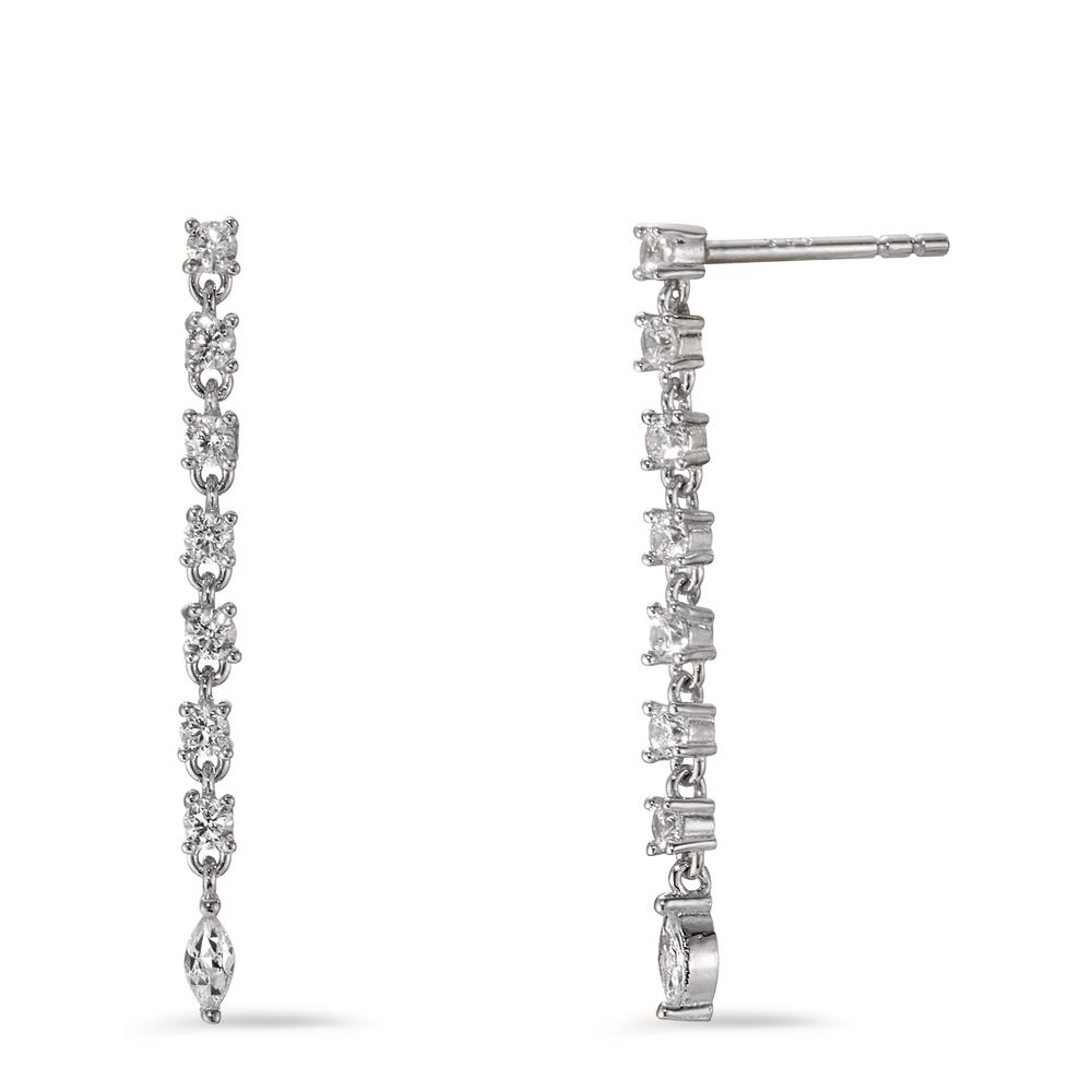 Pendant d'oreilles Argent Zircone 16 Pierres Rhodié-606869