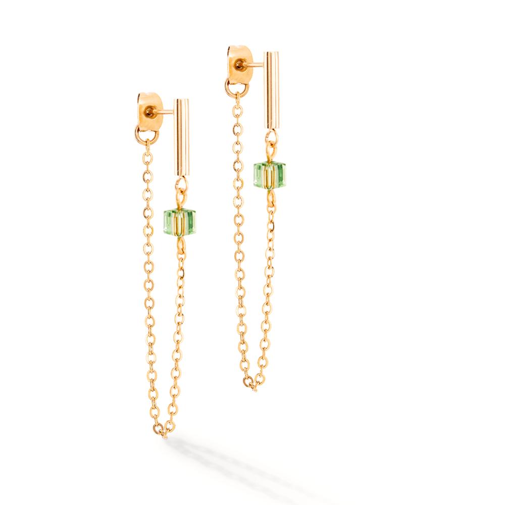 Pendant d'oreilles Acier inoxydable jaune PVD-606892