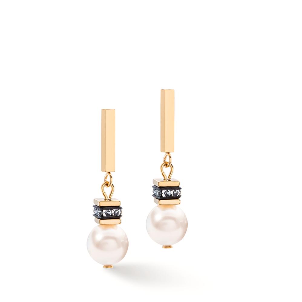 Pendant d'oreilles Acier inoxydable jaune PVD-606901