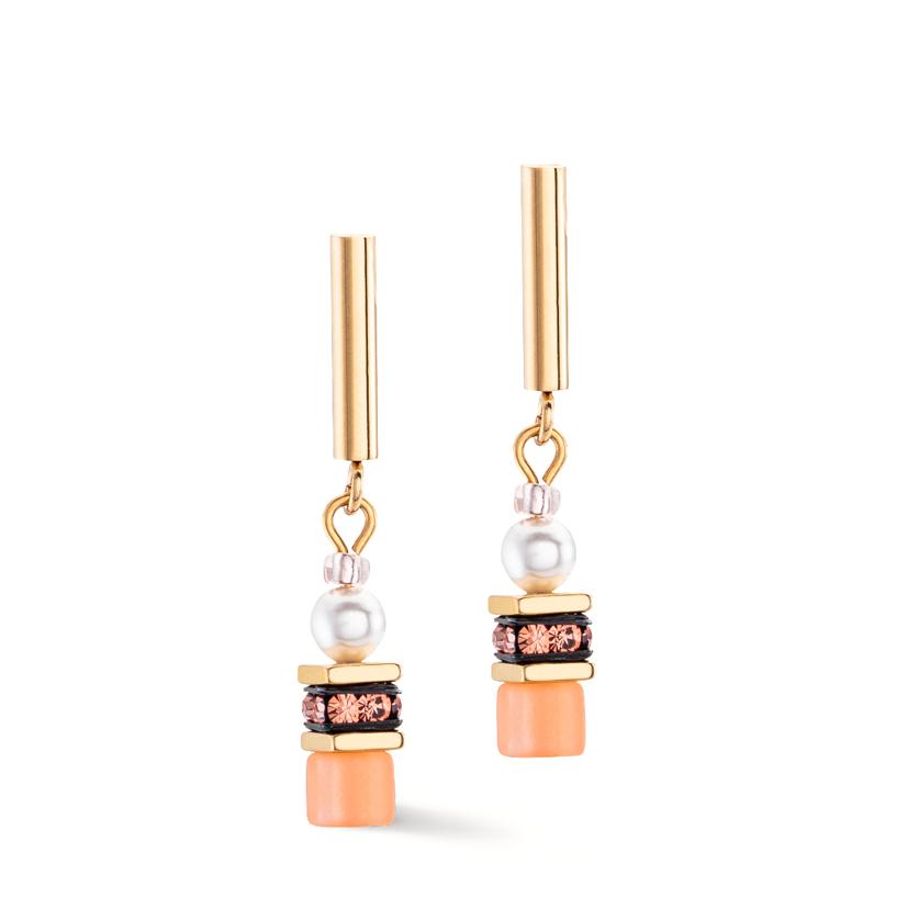 Pendant d'oreilles Acier inoxydable jaune PVD-606922