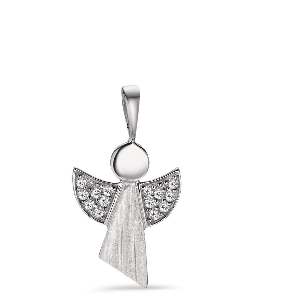 Pendentif Argent Zircone Rhodié Ange gardien-606944