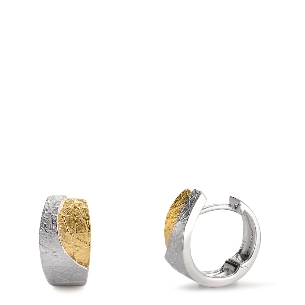 Créoles à charnières Argent jaune Rhodié-606948
