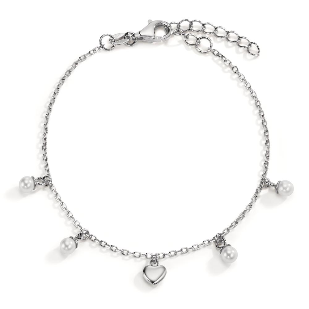 Bracelet Argent Rhodié Coeur 16-19 cm-606995