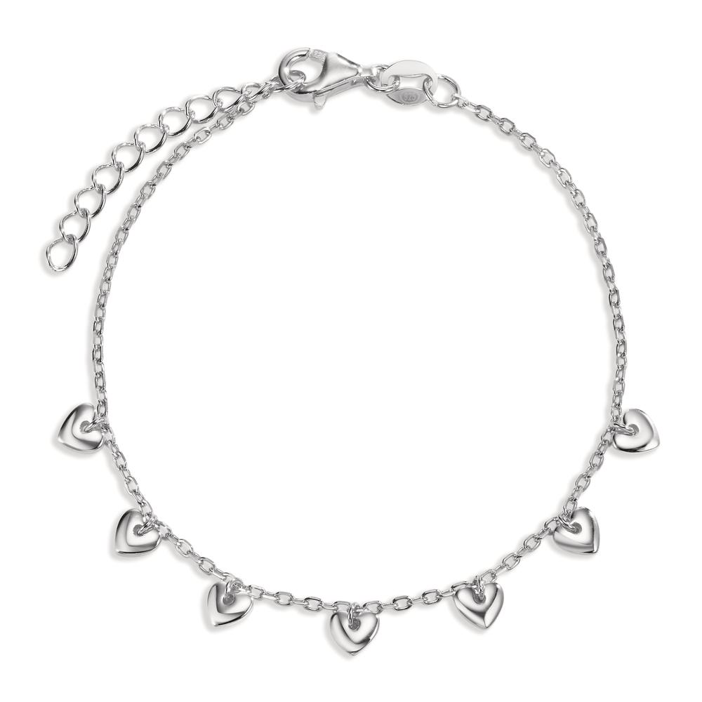 Bracelet Argent Rhodié Coeur 16-19 cm-607001