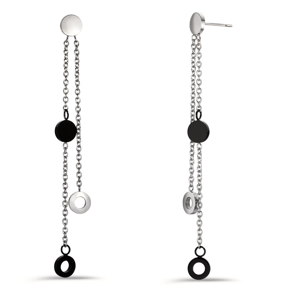 Pendant d'oreilles Acier inoxydable noir PVD-607019