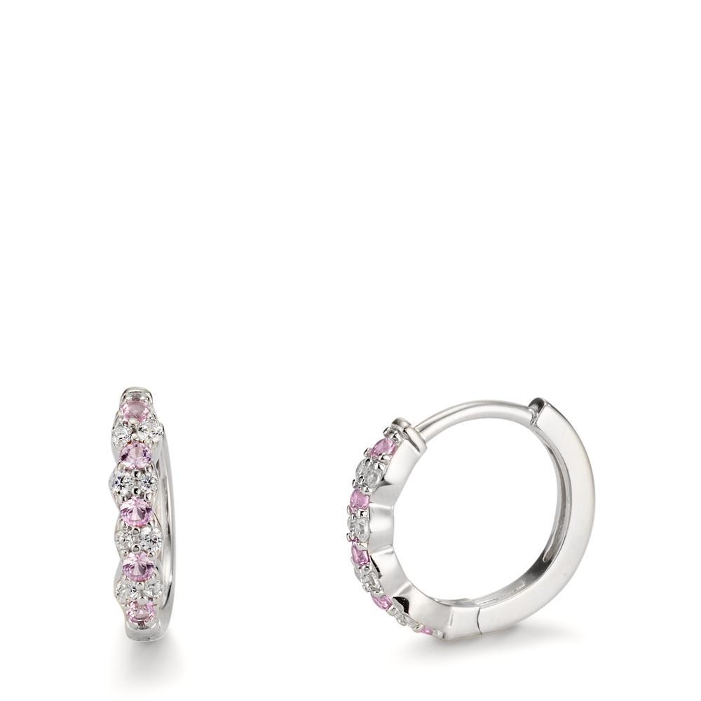 Créoles à charnières Argent Zircone 26 Pierres Rhodié-607038