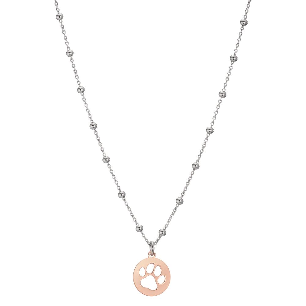 Collier Argent rosé Bicolore Patte 40-44 cm-607097