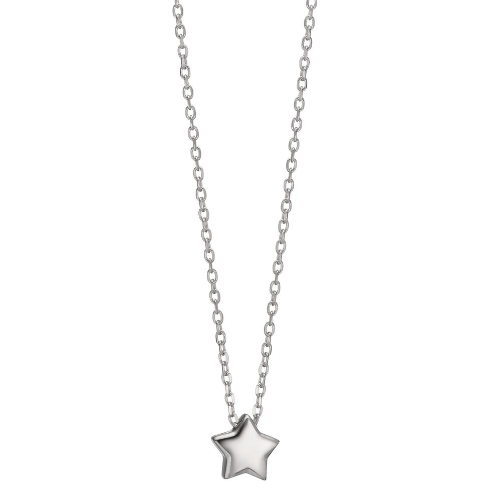 Collier Argent Rhodié Étoile 40-44 cm-607113