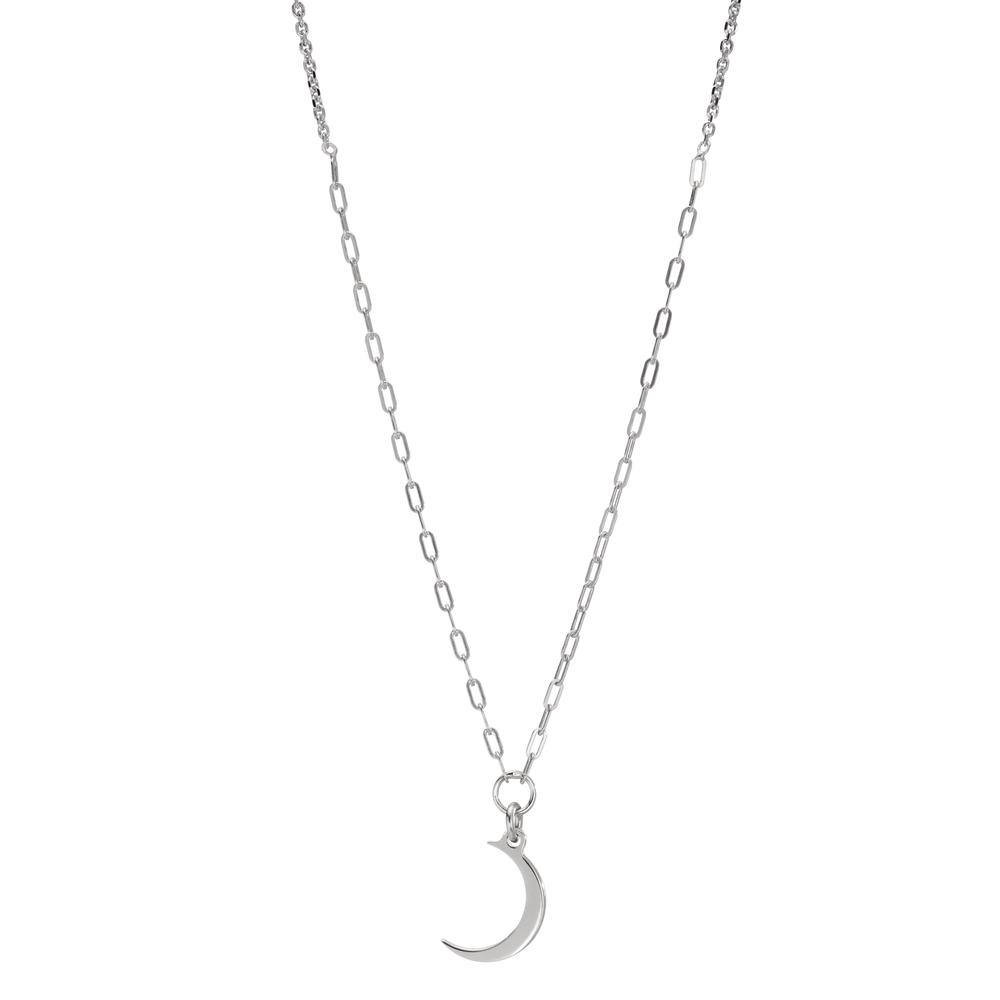 Collier Argent Rhodié Lune 39-43 cm-607117