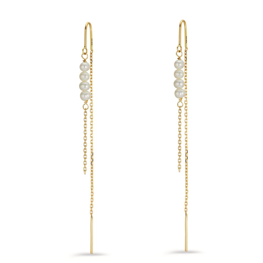Pendant d'oreilles Or jaune 9K perle d'eau douce, 8 Perles 3-3.5 mm-607139