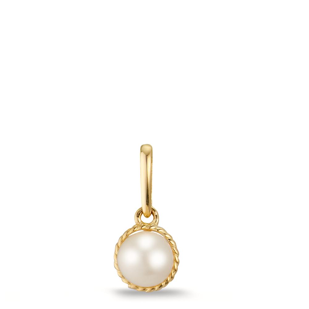 Pendentif Or jaune 9K perle d'eau douce Ø5 mm-607146