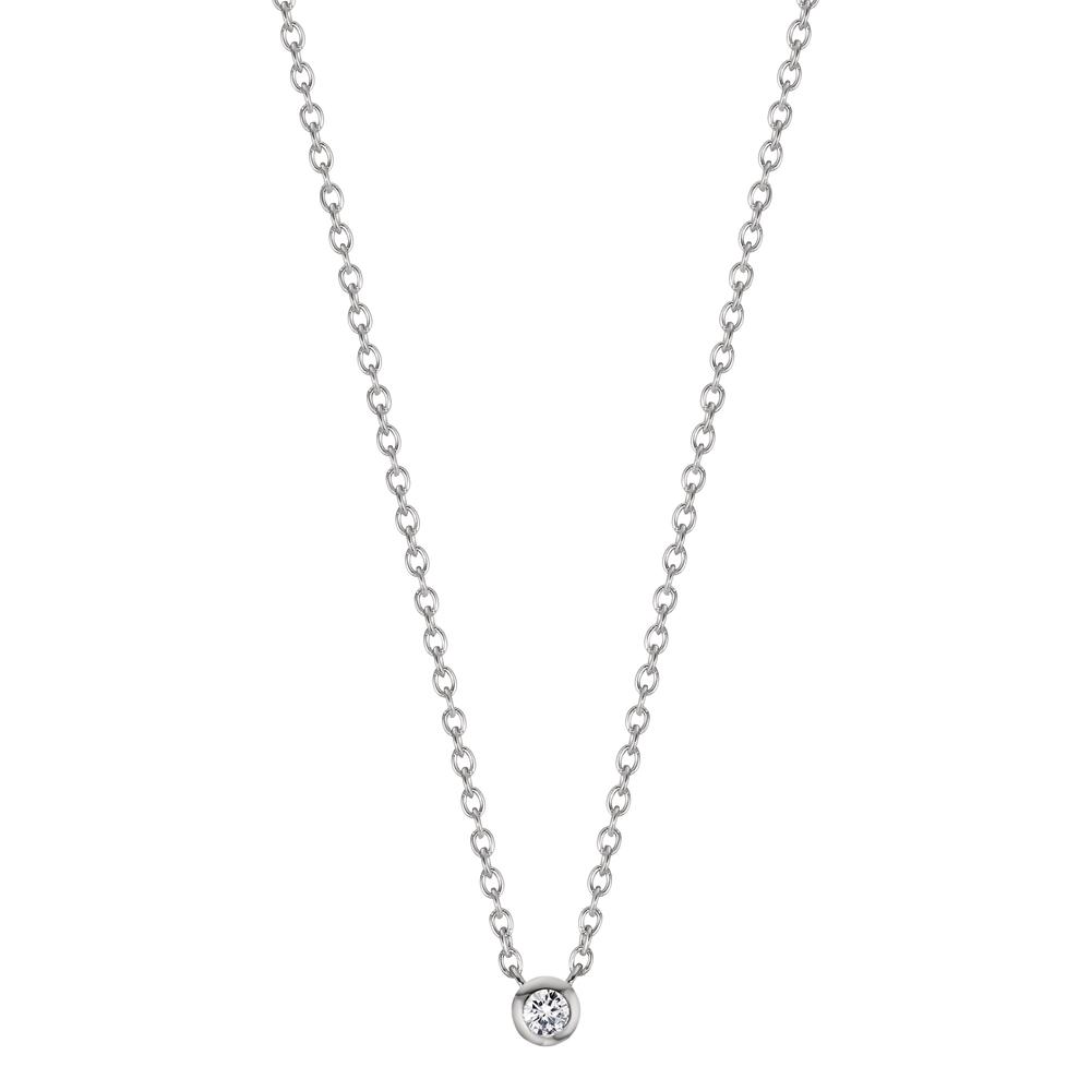Collier Argent Zircone Rhodié 40-45 cm-607150