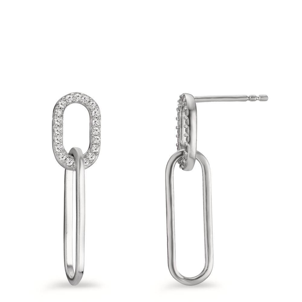 Pendant d'oreilles Argent Zircone Rhodié-607156